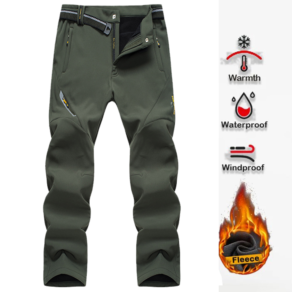 Winter Clothing Hiking - Мужские походные брюки Softshell, уличные брюки,