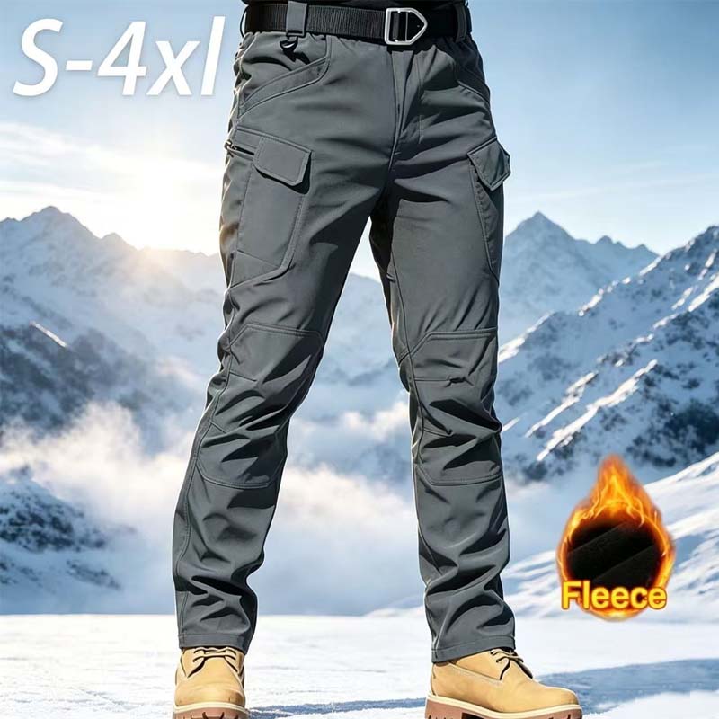 Winter Clothing Hiking - Мужские зимние флисовые брюки-карго, повседневные, ветрозащитные